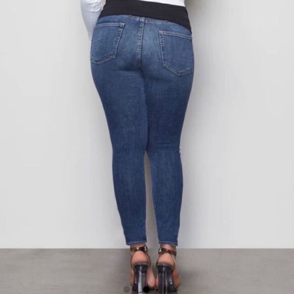 Good American Good Legs Good Mama Full Belly Maternity Jeans Size 30/10 - Picture 2 of 9